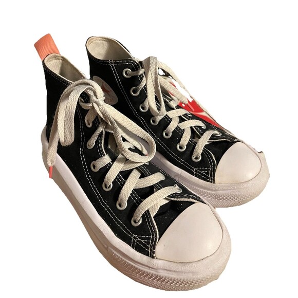 Converse Chuck Taylor All Star Move Youth Girls Platform Sneakers Size 2 Black - Picture 1 of 6
